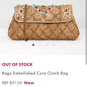 Raga embellished cora clutch bag